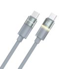 Кабель ColorWay USB Type-C - USB Type-C (M/M), warm light, 3А, 1 м, Grey (CW-CBPDCC092-GR)
