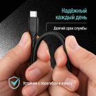 Кабель ColorWay USB Type-C - USB Type-C (M/M), textured PVC, 3А, 1 м, Black (CW-CBPDCC094-BK)