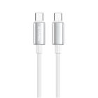 Кабель ColorWay USB Type-C - USB Type-C (M/M), zinc alloy braided, 5А, 1 м, White (CW-CBPDCC098-WT)