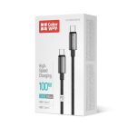 Кабель ColorWay USB Type-C - USB Type-C (M/M), zinc alloy braided, 5А, 2 м, Black (CW-CBPDCC099-BK)