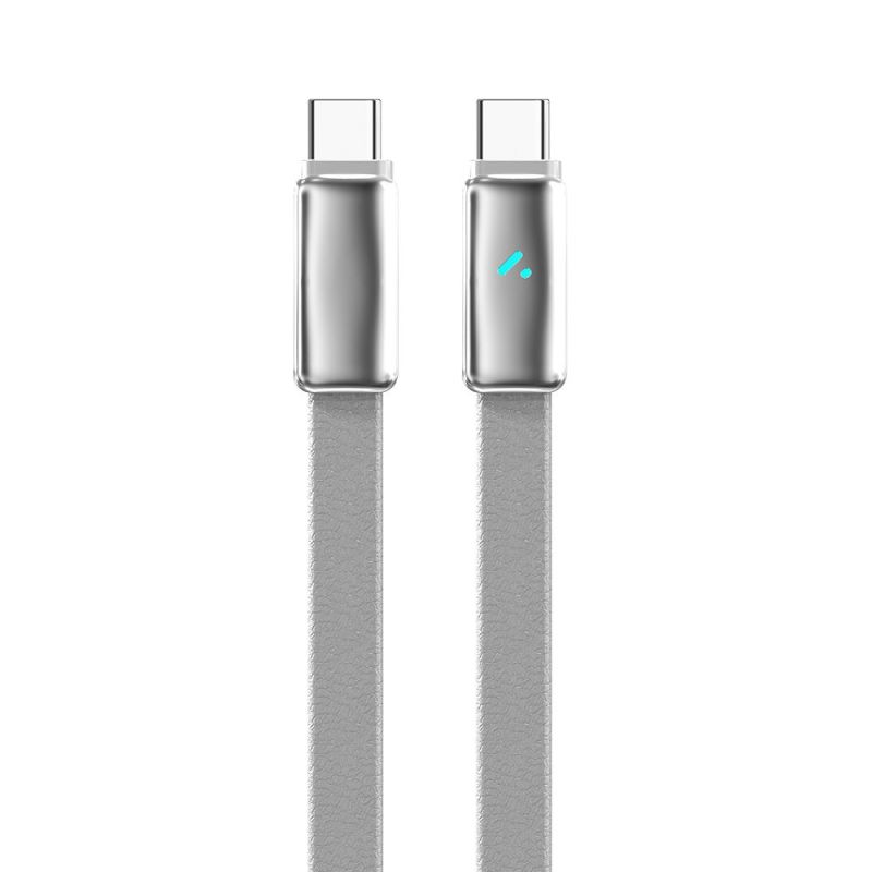 Кабель ColorWay USB Type-C - USB Type-C (M/M), ultra-thin, 5А, 1 м, Grey (CW-CBPDCC100-GR)
