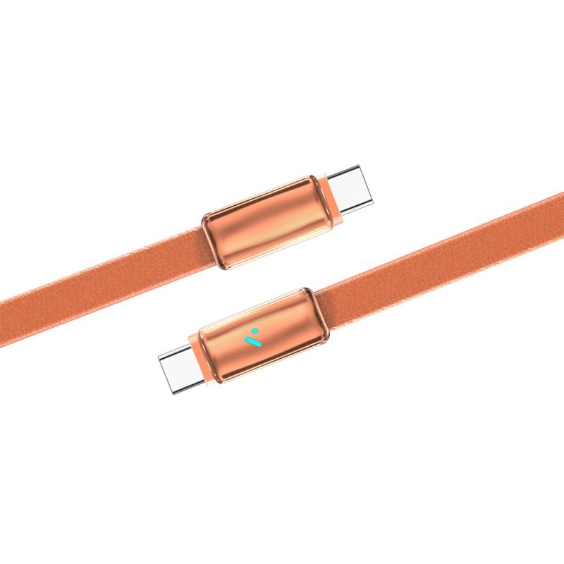 Кабель ColorWay USB Type-C - USB Type-C (M/M), ultra-thin, 5А, 1 м, Orange (CW-CBPDCC100-OR)