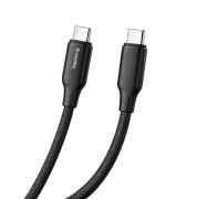 Кабель ColorWay USB Type-C - USB Type-C (M/M), TPE embossed, 3А, 1 м, Black (CW-CBPDCC101-BK)