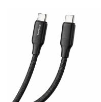 Кабель ColorWay USB Type-C - USB Type-C (M/M), TPE embossed, 3А, 1 м, Black (CW-CBPDCC101-BK)