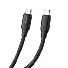 Кабель ColorWay USB Type-C - USB Type-C (M/M), TPE embossed, 3А, 2 м, Black (CW-CBPDCC102-BK)