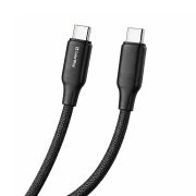 Кабель ColorWay USB Type-C - USB Type-C (M/M), TPE embossed, 3А, 2 м, Black (CW-CBPDCC102-BK)