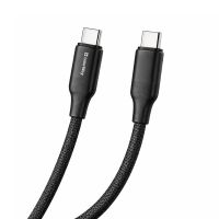 Кабель ColorWay USB Type-C - USB Type-C (M/M), TPE embossed, 3А, 2 м, Black (CW-CBPDCC102-BK)