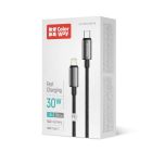 Кабель ColorWay USB Type-C - Lightning (M/M), zinc alloy braided, 3А, 2 м, Black (CW-CBPDCL099-BK)