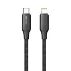 Кабель ColorWay USB Type-C - Lightning (M/M), TPE embossed, 3А, 2 м, Black (CW-CBPDCL102-BK)