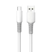 Кабель ColorWay USB - USB Type-C (M/M), liquid silicone, 3А, 1 м, White (CW-CBUC093-WT)