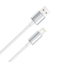 Кабель ColorWay USB - Lightning (M/M), zinc alloy braided, 3А, 2 м, White (CW-CBUL099-WT)
