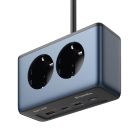 Фільтр живлення ColorWay 45W 2 розетки, 1xUSB-A 2xUSB-C, 2 м, синій (CW-CHE25PDB)