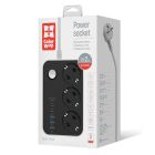 Фільтр живлення ColorWay 20W (3 USB-A + 3 TYPE-C) 3 розетки, 6 USB, 2 м, чорний (CW-CHE36PDB)
