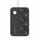 Фільтр живлення ColorWay 20W (3 USB-A + 3 TYPE-C) 3 розетки, 6 USB, 2 м, чорний (CW-CHE36PDB)