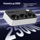 Фільтр живлення ColorWay 20W (3 USB-A + 3 TYPE-C) 3 розетки, 6 USB, 2 м, чорний (CW-CHE36PDB)