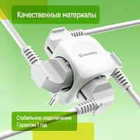 Розгалужувач ColorWay 4 розетки White (CW-CHE4W)