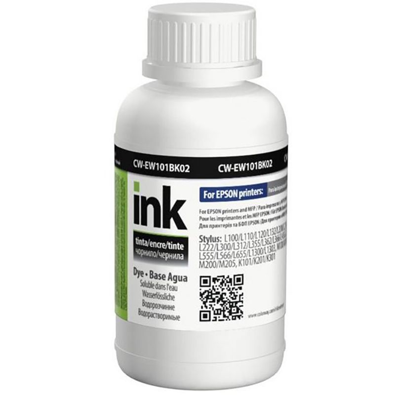 Чернила ColorWay EPSON L100/200 (Black) (T6641) 200мл (CW-EW101BK02)