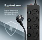 Фільтр живлення СolorWay 5 розеток, 2м, Black (CW-PSEA52SBK)