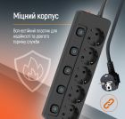 Фільтр живлення СolorWay 5 розеток, 2м, Black (CW-PSEA52SBK)