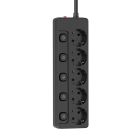 Фільтр живлення СolorWay 5 розеток, 5м, Black (CW-PSEA55SBK)