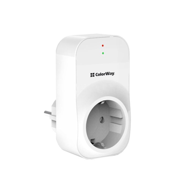 Реле напруги ColorWay (16A/3680W) 150V-210V/230V-280V LED1, 1 розетка (CW-VR16-03L)