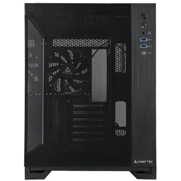 Корпус Chieftec VISIO AIR GM-30B-M-OP ATX, без БЖ, Black (GM-30B-M-OP)