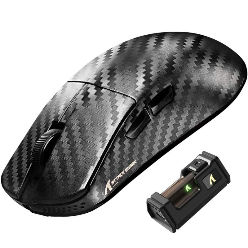 Мишка Attack Shark R11 Ultra, Wireless/Bluetooth, 42000dpi. (PAW3950MAX) 6кн., Phantom Shark (R11ULTRAPS_AS)