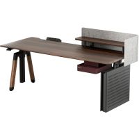 Комп`ютерний стіл Sihoo D07 Walnut/Black (D07A-101/D07J-101-AB/DO7-P)