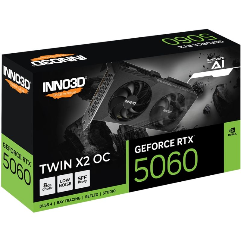 GeForce RTX5060 Inno3D TWIN X2 OC V2, 8GB GDDR7, 128bit, PCI Express 5.0 (N50602-08D7X-195071N)