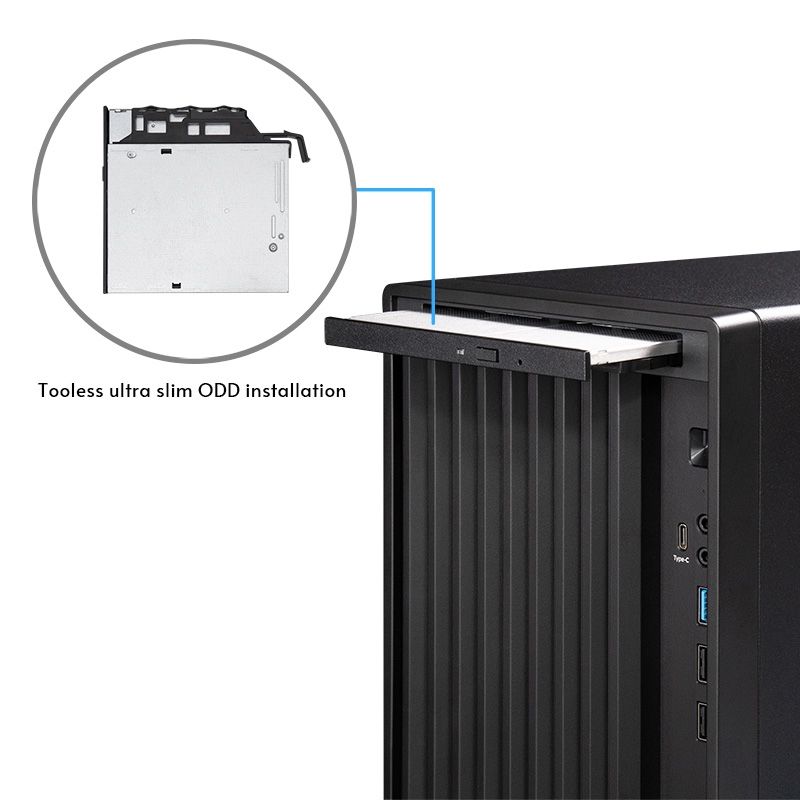 Корпус Chieftec UNI BS-20B-OP, без БЖ, mATX, Black (BS-20B-OP)