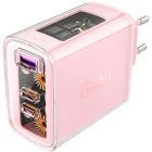 Зарядний пристрій 3xUSB 65W (2xUSB-C+USB-A) Gan A45 Fast Charger Cherry blossom Acefast (6974316282082)