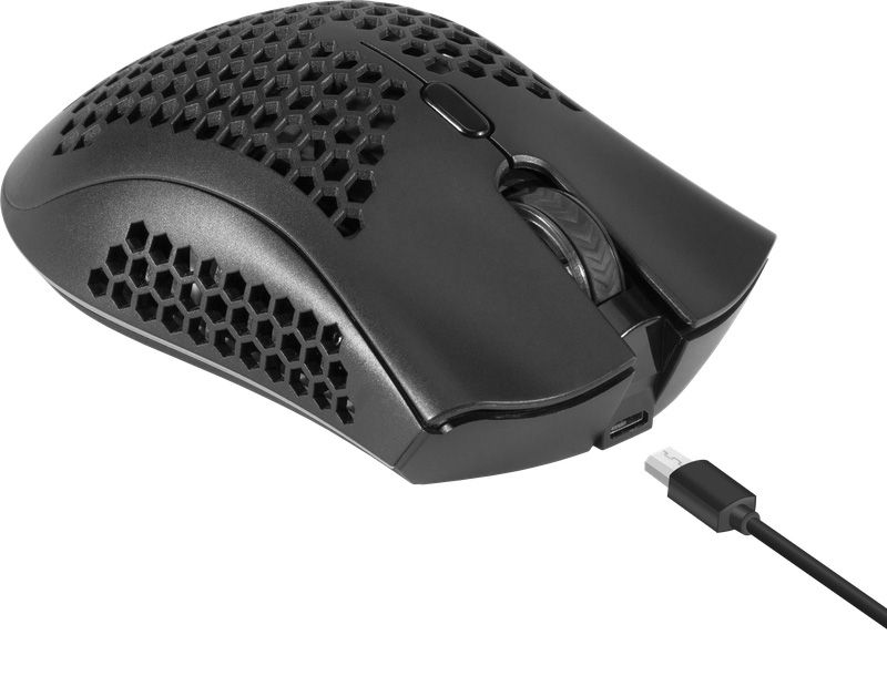 Мишка Defender Warlock GM-709L RGB ігрова, бездротова 2400dpi., 7кн., чорна (52709)