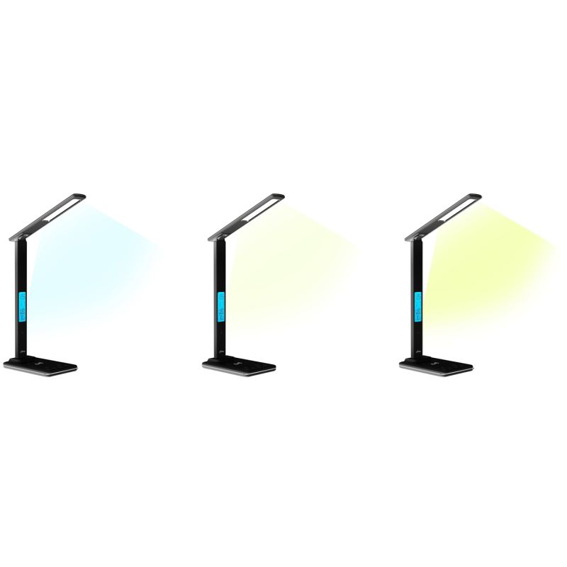 LED лампа настільна Media-Tech LEDITOU MT222K, 4W 6500K, 15W QI з вбудованим WRL, чорна (MT222K)