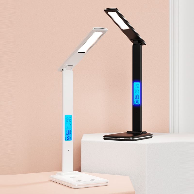 LED лампа настільна Media-Tech LEDITOU MT222K, 4W 6500K, 15W QI з вбудованим WRL, чорна (MT222K)