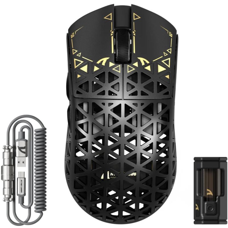 Мишка Attack Shark R5 Ultra, Wireless, PAW3950MAX сенсор, 42000dpi., 6кн., Black (R5ULTRAB_AS)