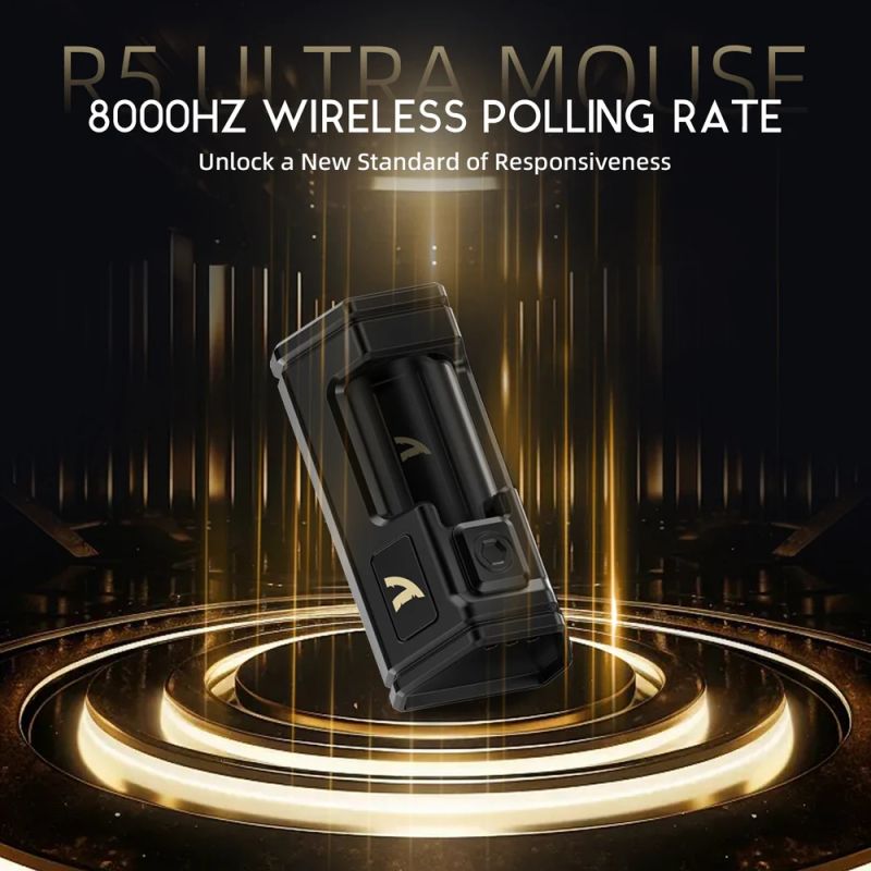 Мишка Attack Shark R5 Ultra, Wireless, PAW3950MAX сенсор, 42000dpi., 6кн., Black (R5ULTRAB_AS)