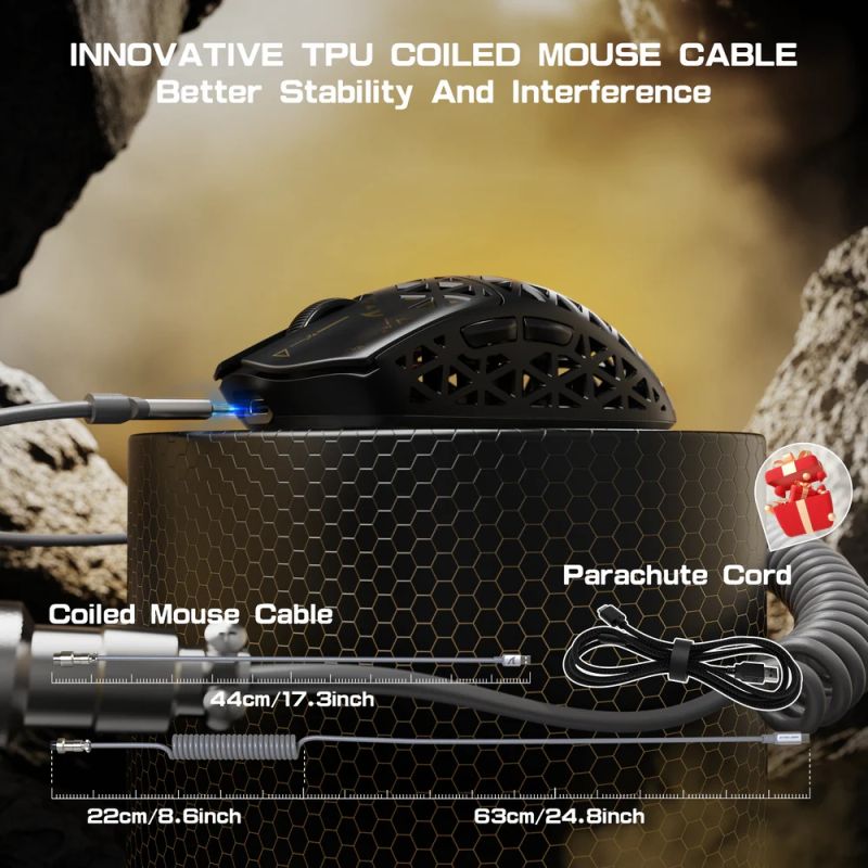 Мишка Attack Shark R5 Ultra, Wireless, PAW3950MAX сенсор, 42000dpi., 6кн., Black (R5ULTRAB_AS)