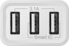 Зарядний пристрій 3xUSB 37W 3.1A білий UPA-31 Defender (83587)