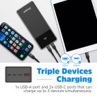 УМБ Energizer 27000mAh 65W PD,QC3.0,USB-А, 2хUSB-C, Micro-USB, LCD display,Black (UE27062PQ)