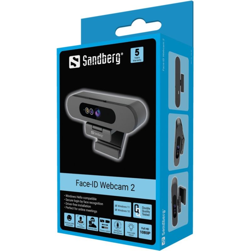 Веб-камера Sandberg Face-ID 2 HD 1080p Windows Hello USB-C/USB2.0 (134-40)