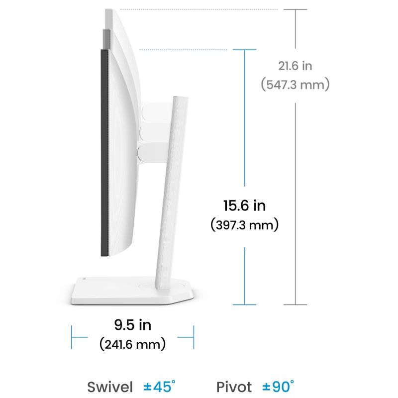 TFT 27" BenQ GW2790TC, IPS, 144Hz, HDMI, DP, USB-C, HAS, Pivot, колонки, білий (9H.LNSLA.TBE)