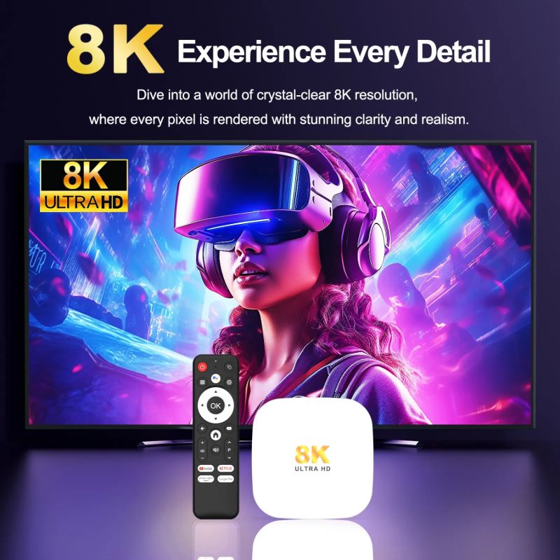 TV Медіаплеєр H96 MAX M2 plus 2/16Gb/ Rockchip RK3528/ Android 14/ WiFi 6/ BT 5.4/ LAN:100M/ IRпульт (M2PLUS_2GB/16GB)
