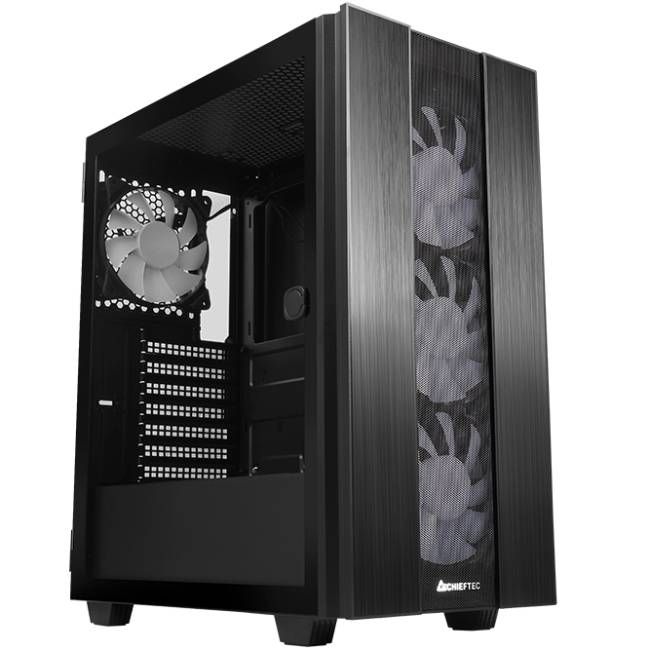 Корпус Chieftec HUNTER 2 GS-02B-OP 4x120mm A-RGB, USB-C, ATX, без БЖ, Black (GS-02B-OP)