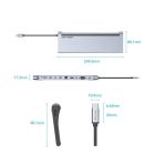 Док-станція USB3.1 Type-C --> HDMI 4K30Hz/VGA/USB3.0x3/RJ45/SD/TF/TRRS 3.5mm/PD 100W Vention 11in1 (THTHC)