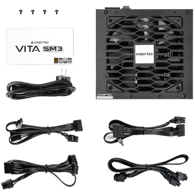 БЖ 750W Chieftec VITA SM3 BPX-750-C ATX 3.1 120mm, 80+ Bronze, Semi modular, Retail (BPX-750-C)