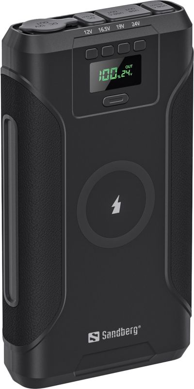 УМБ Sandberg 76800mAh Survivor DC91W PD100W,2xUSB-С+USB-A18W,Cigar Lighter120W,QI-15W,PowerThru (421-15)