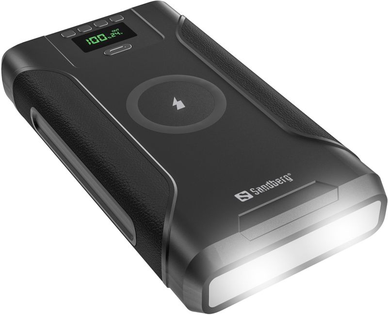 УМБ Sandberg 76800mAh Survivor DC91W PD100W,2xUSB-С+USB-A18W,Cigar Lighter120W,QI-15W,PowerThru (421-15)