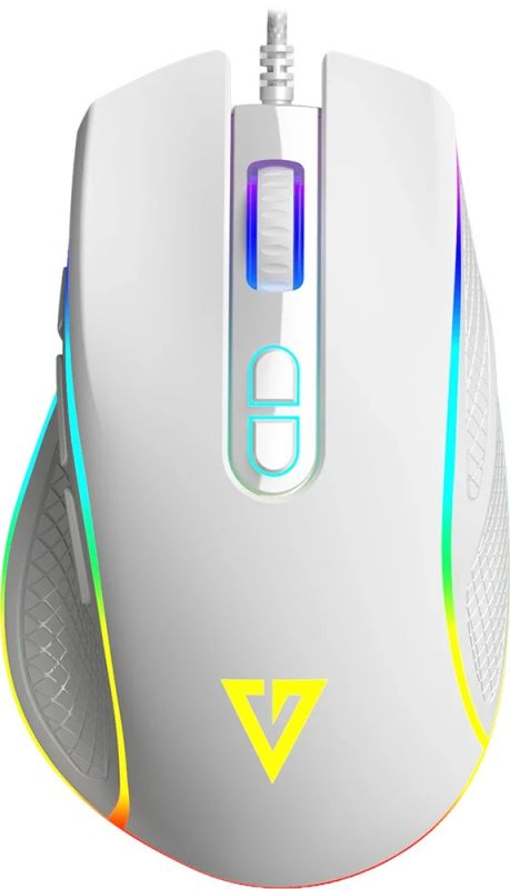 Мишка  Modecom Veles Volcano, ігрова, 12800dpi., 8кн.,RGB, біла (M-MC-VELES-200)