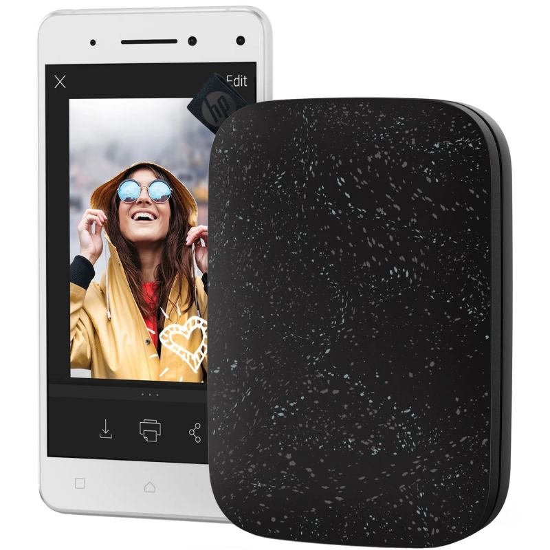 Фотопринтер портативний HP Sprocket Black (2"x3",313x400dpi,Zink, 64MB,Bluetooth, колір чорний) (HPISPB)