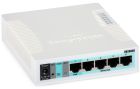 Комутатор Mikrotik RB260GS, 5 Gigabit ports and SFP cage, SwOS, plastic case, PSU (CSS106-5G-1S)
